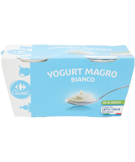Carrefour Yogurt Magro Bianco  gr.125X2