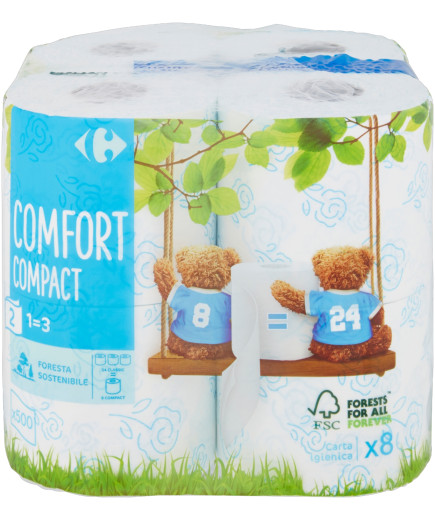 Carrefour Carta Igienica Maxi Roll 2 Veli X8