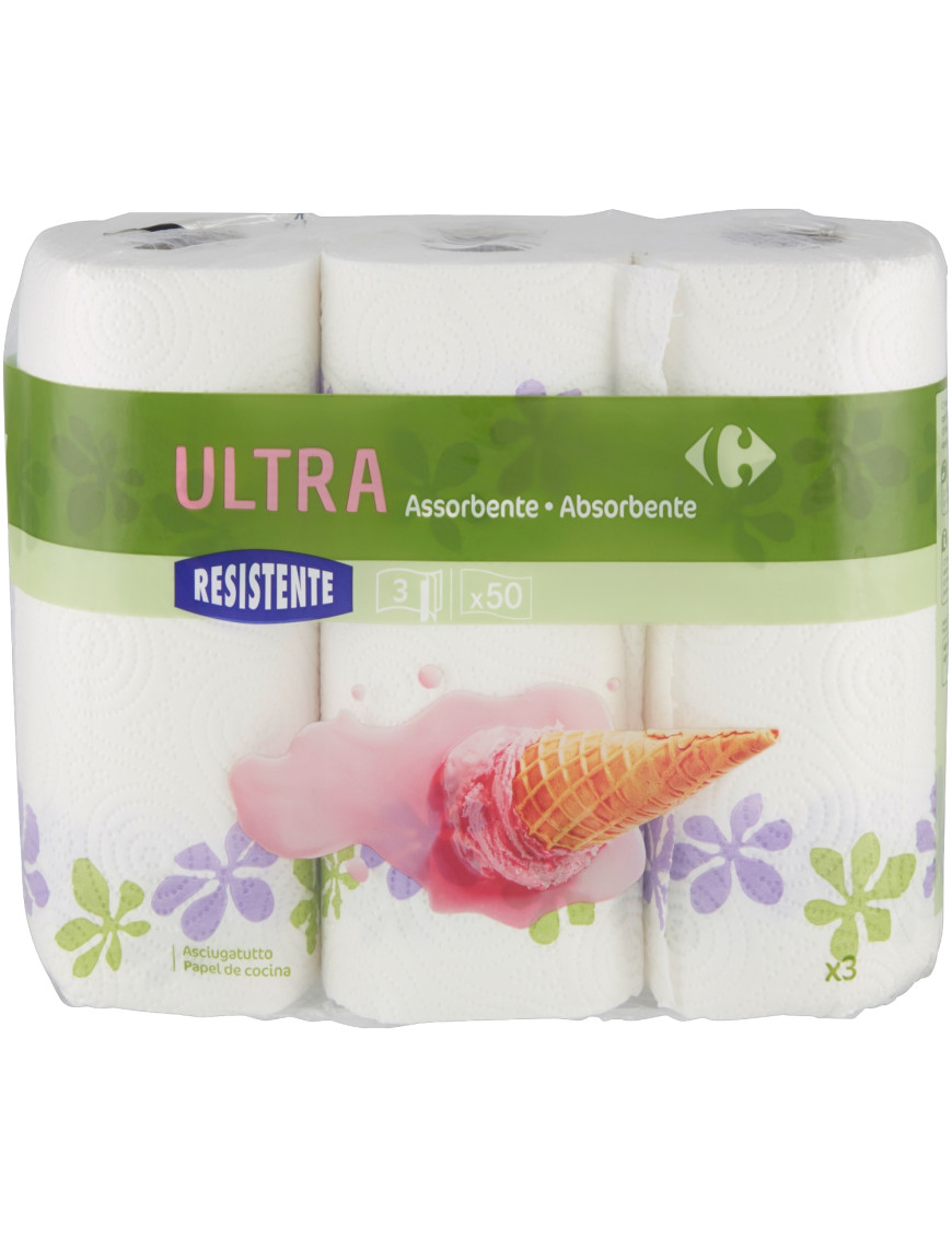 Carrefour Asciugatutto Decorato 3 Veli X3Pz