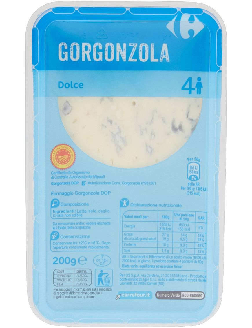 Carrefour Gorgonzola Dolce DOP gr.200