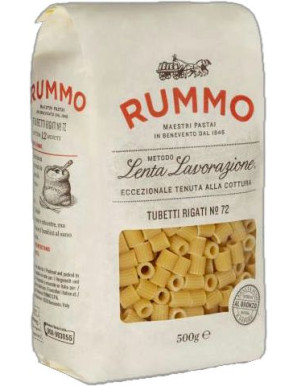 Rummo Tubetti Rigati N°72 Trafilati Al Bronzo gr.500