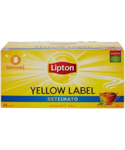 Lipton Tea Deteinato  Yellow Label 25 Filtri