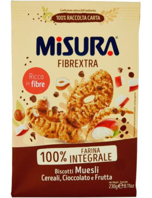 Misura Biscotti Fibrextra Muesli gr.230 Senza Olio Palma