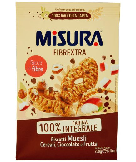 Misura Biscotti Fibrextra Muesli gr.230 Senza Olio Palma