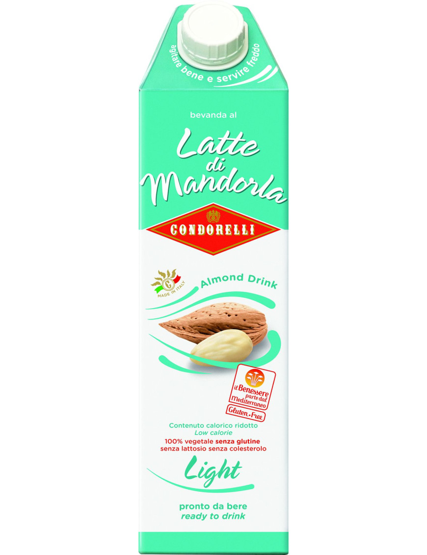 Condorelli Latte Di Mandorla Light lt.1 Brik Pronto Da Ber
