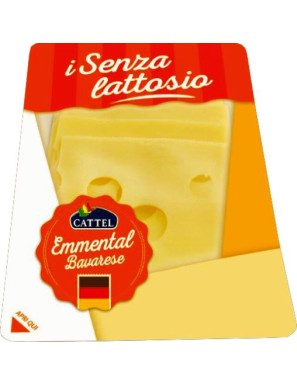 Cattel Emmental Bavarese Senza Lattosio Preaffettato in Vaschetta gr.150