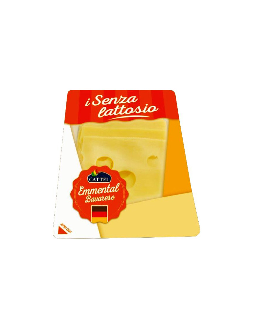 Cattel Emmental Bavarese Senza Lattosio Preaffettato in Vaschetta gr.150