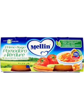 MELLIN PRIMO SUGO POMODORO E VERDURE G.80X2