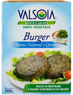 Valsoia Burger Vegetale Spinaci, Gustosino e Quinoa gr.100X2