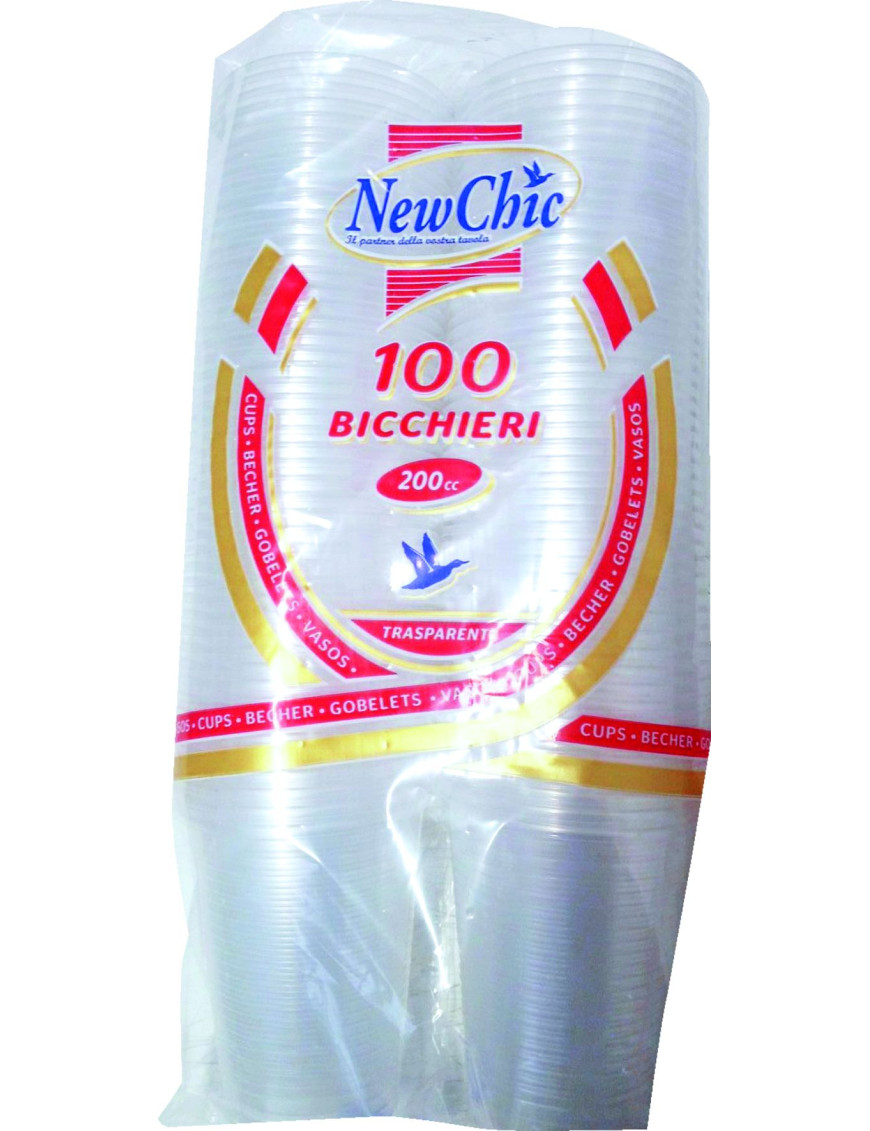 New Chic Bicchieri Bianco pz 100