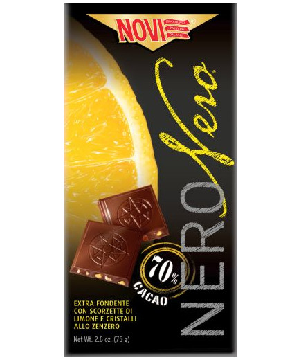 Novi Nero Tavoletta Di Cioccolato Limone E Zenzero gr.75