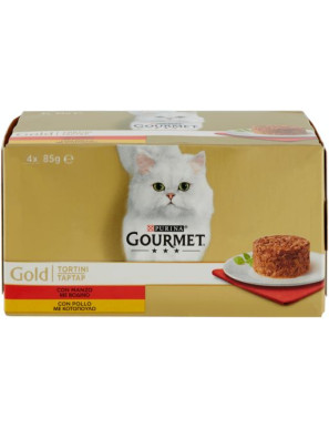 GOURMET GOLD TORTINI MANZO E POLLO 4X85 GR