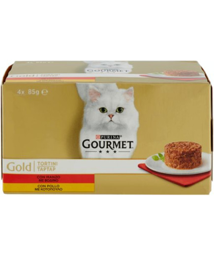 GOURMET GOLD TORTINI MANZO E POLLO 4X85 GR
