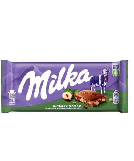 Milka Tavoletta di Cioccolato Con Nocciole gr.100