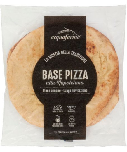 Acquafarina Base Pizza gr.300 Alla Napoletana (2 pezzi)