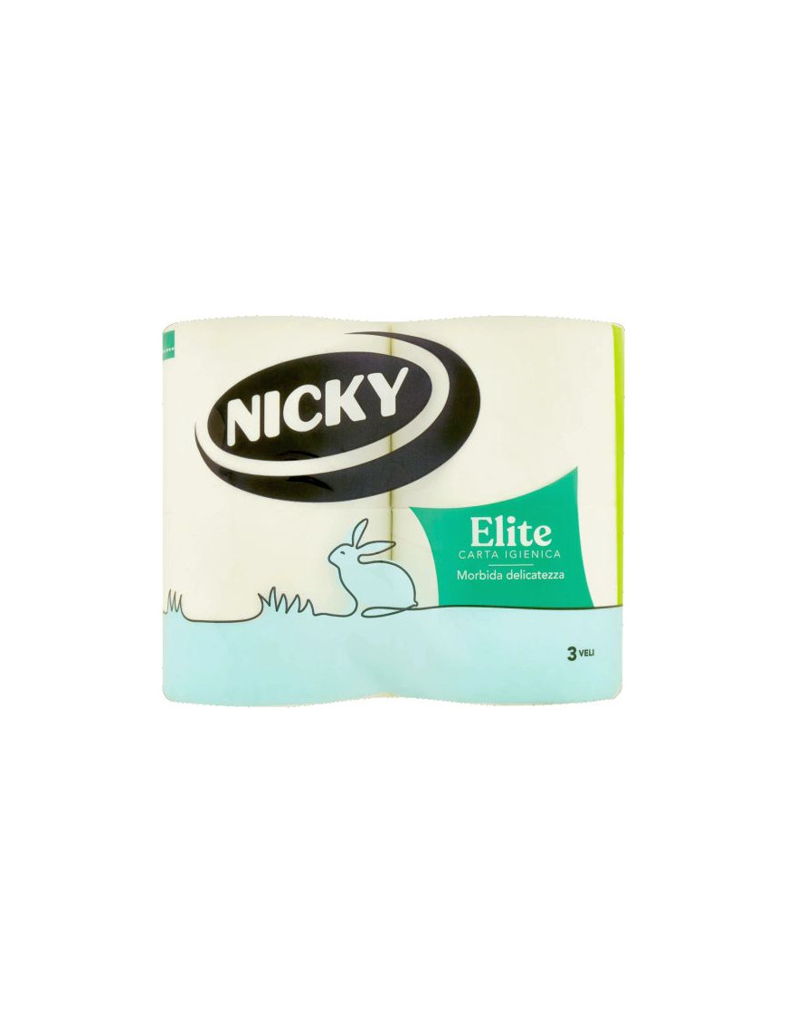Nicky Carta Igienica Elite Morbida Delicatezza 4 Rotoli 3 Veli