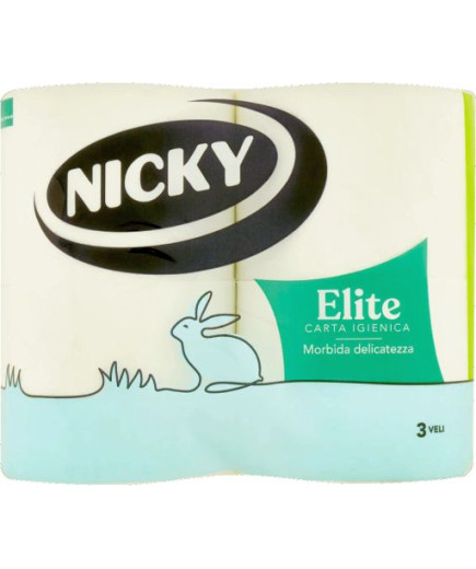 Nicky Carta Igienica Elite Morbida Delicatezza 4 Rotoli 3 Veli
