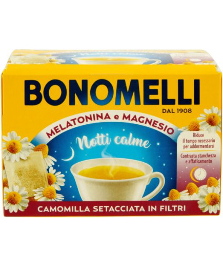 Bonomelli Camomilla Setacciata Melatonina Magnesio 14 Filtri gr.35