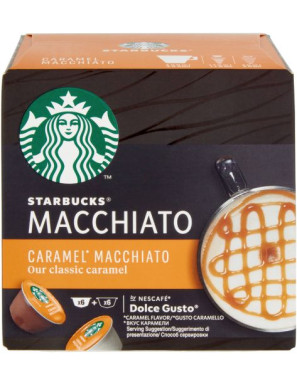 Starbucks Cappuccino Caramel 12 Capsule -Compatibili Dolce Gusto-