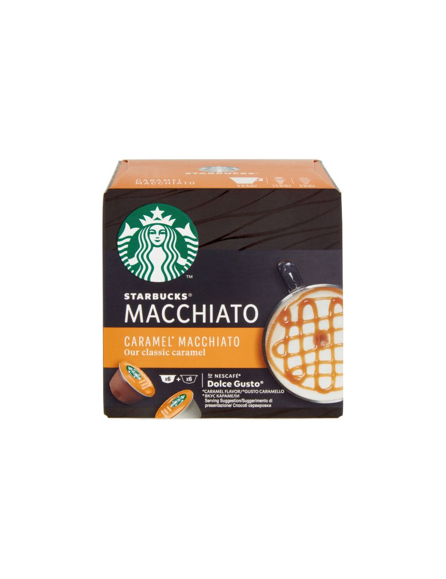 Starbucks Cappuccino Caramel 12 Capsule -Compatibili Dolce Gusto-