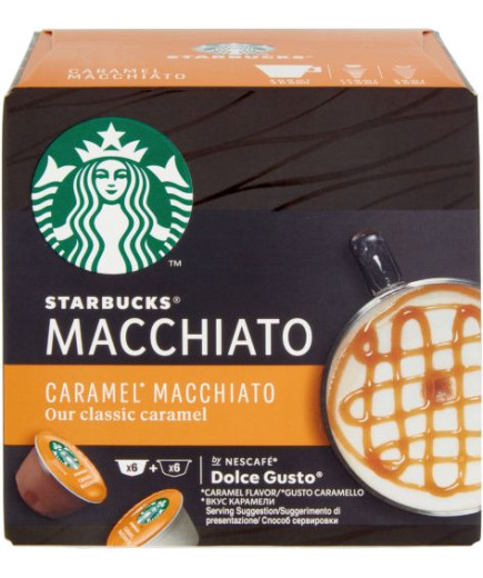 Starbucks Cappuccino Caramel 12 Capsule -Compatibili Dolce Gusto-