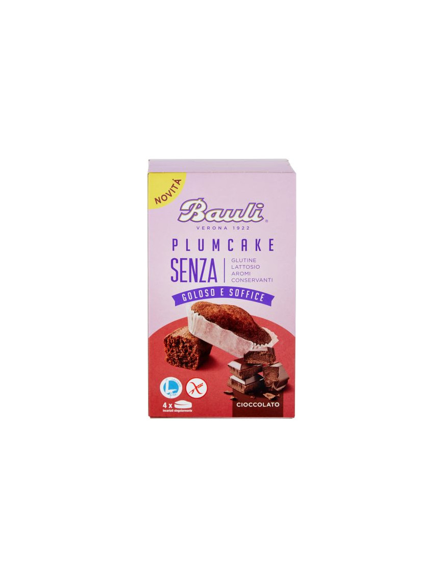 Bauli Plumcake Senza Glutine Cioccolato (4Pz) (Senza Lattosio ) gr.132