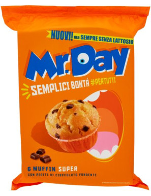 Vicenzi Mr.Day Muffin Classico Gocce Cioccolato gr.300 Senza Lattosio