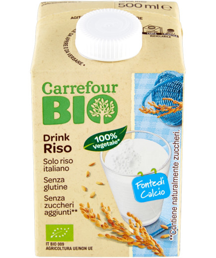 Carrefour Drink Riso/Calcio BIO  ml.500