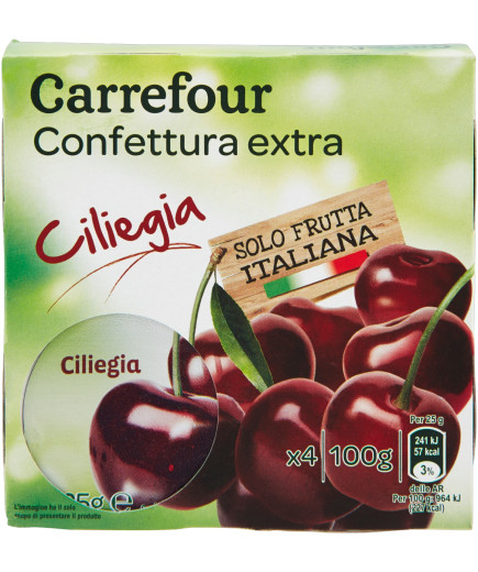 Carrefour Confettura Extra Monodose Ciliegie gr.25X4