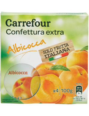 Carrefour Confettura Extra Monodose Albicocca gr.25 X4