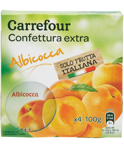 Carrefour Confettura Extra Monodose Albicocca gr.25 X4