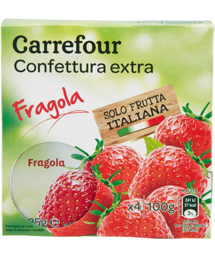 Carrefour Confettura Extra Monodose gr.25 X4 Fragole