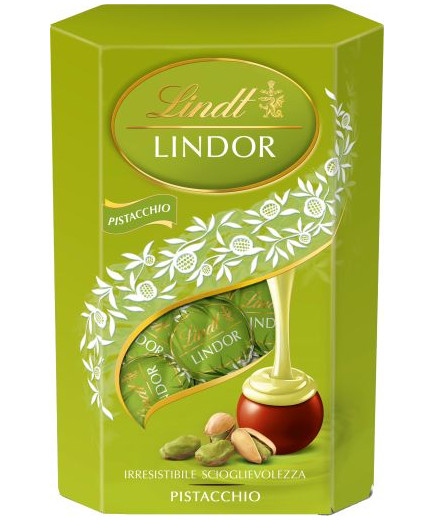 LINDT LINDOR CORNET G.200 PISTACCHIO -PRALINE- S/GLUT