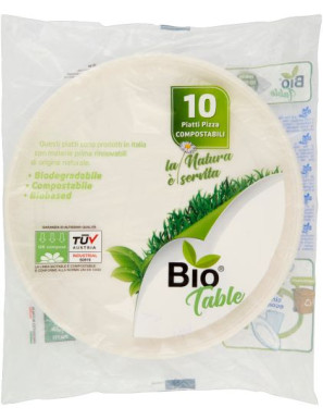 Bio Table Piatto Pizza compostabili 320 X10Pz.