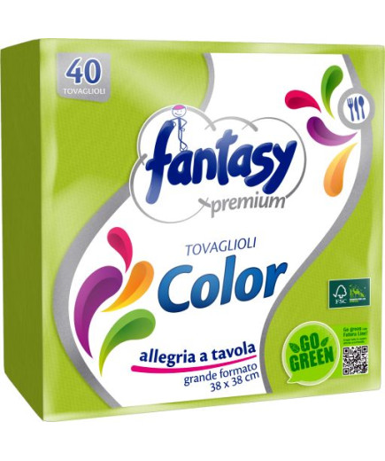 FANTASY TOVAGLIOLO 38X38 VERDE CEDRO X40 PZ 2V.