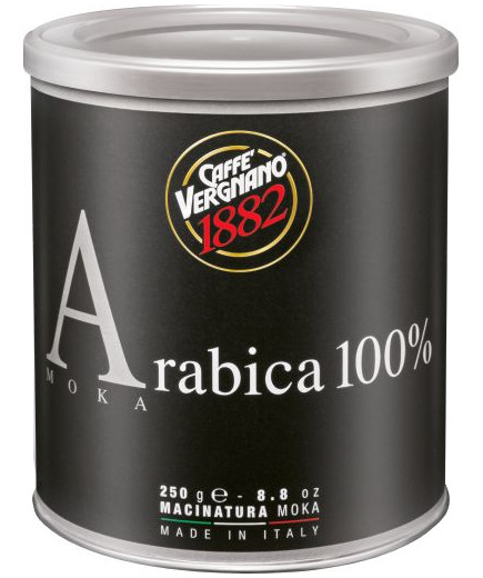 Vergnano Moka 100% Arabica gr.250 Lattina