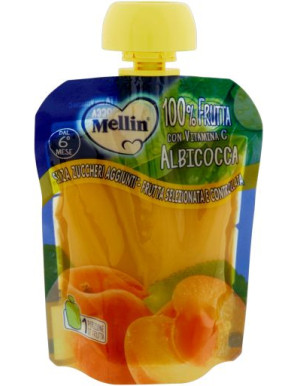 Mellin Pouch Albicocca 100%Frutta Senza Zuccheri