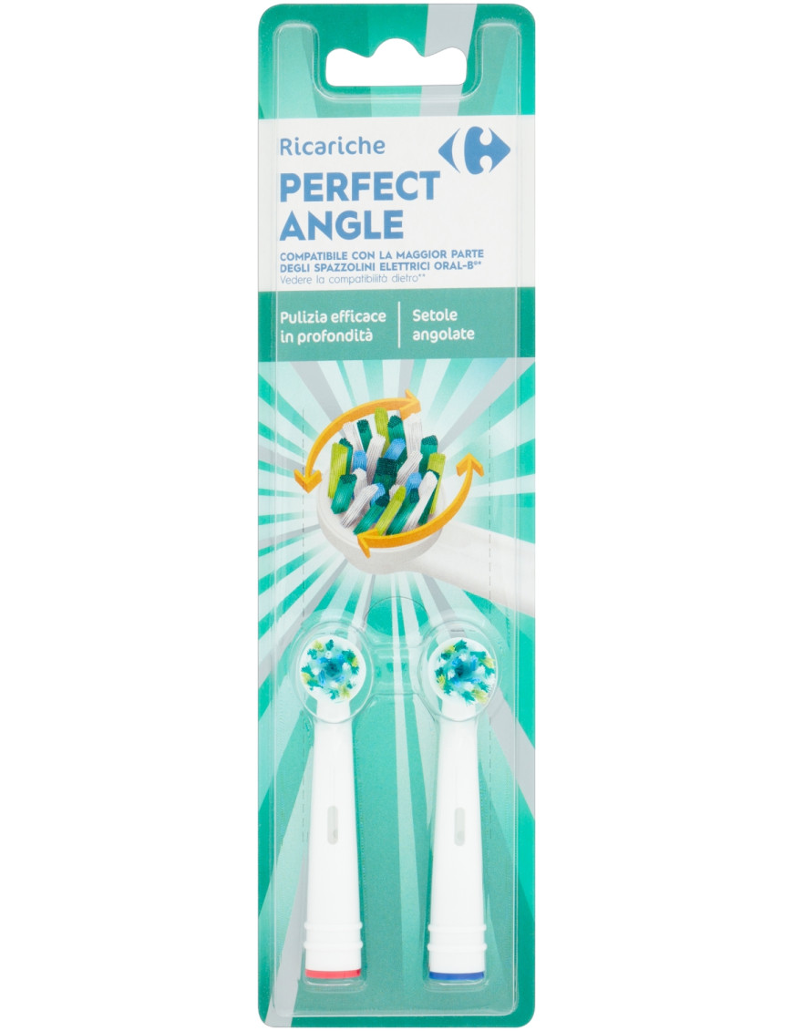 Carrefour Testine Perfect Angle X2(Compatibile Elettrico Oral B.)