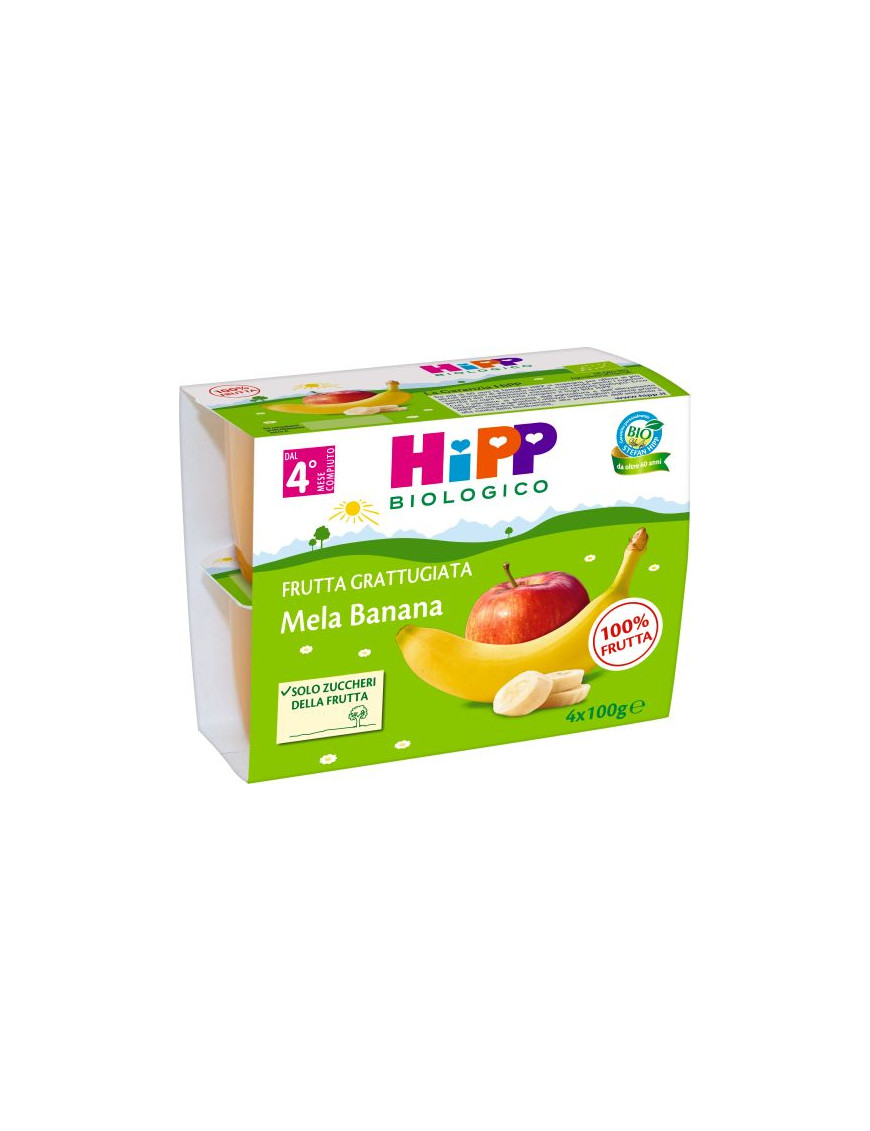 HIPP FRUTTA GRATTUGGIATA MELABANANA 4X100G