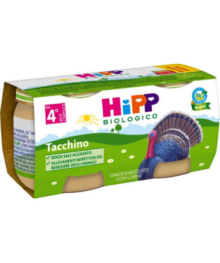 HIPP OMOGENEIZZATO TACCHINO 2X80G