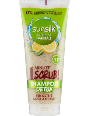 Sunsilk Shampoo 1 Minute Scrub Detox Capelli Grassi ml.200
