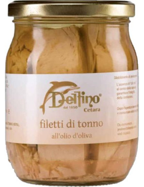 Delfino Filetti Tonno O.O. gr.275 Vaso In Vetro ml.314