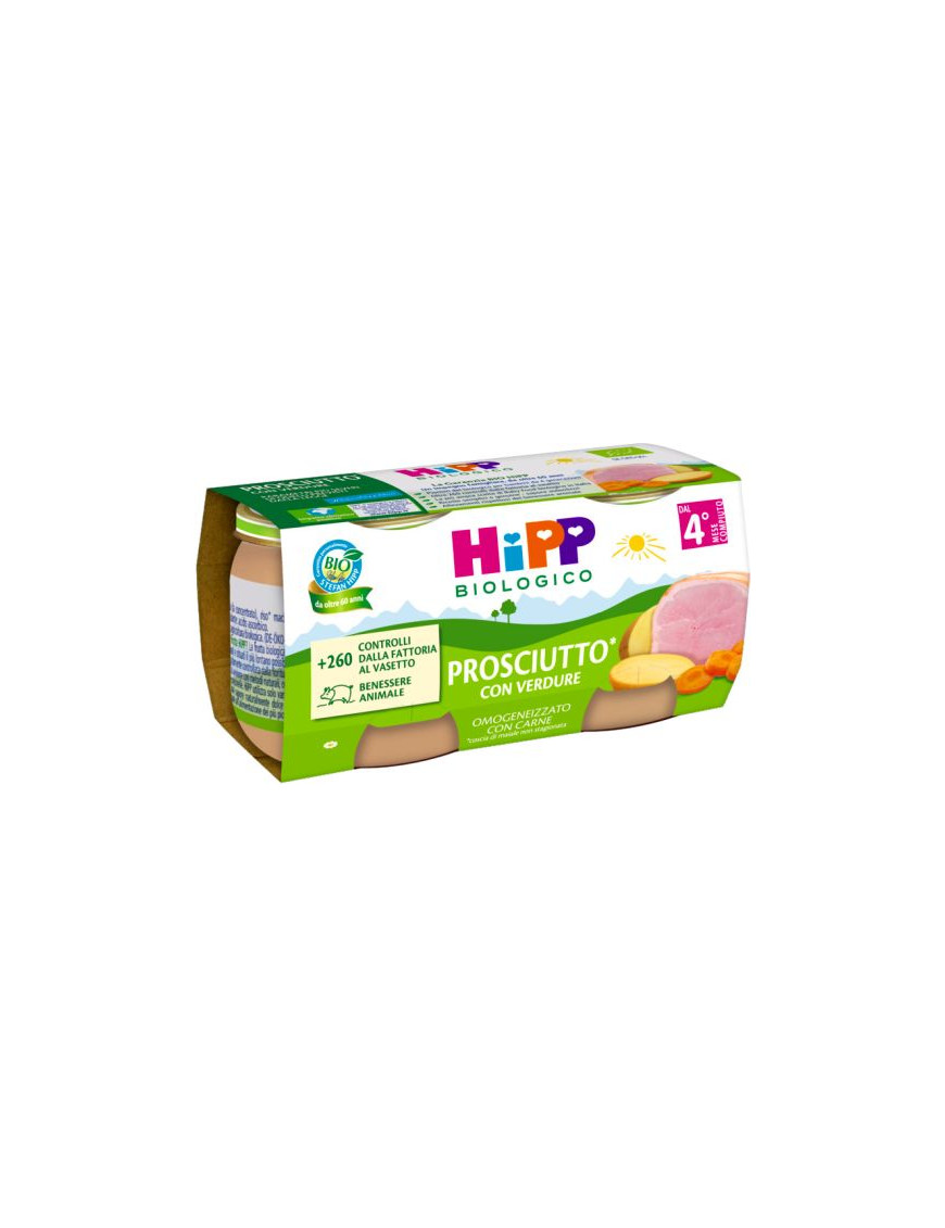 HIPP OMOGENEIZZATO PROSCIUTTOCON VERDURE 2X80G