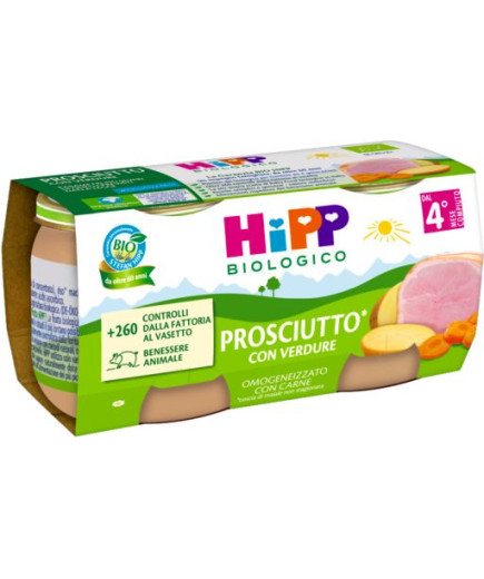 HIPP OMOGENEIZZATO PROSCIUTTOCON VERDURE 2X80G