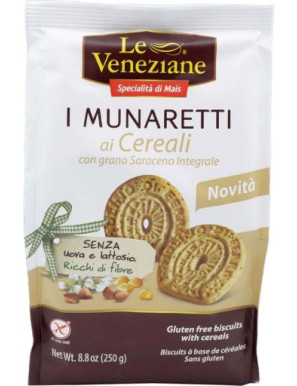 LE VENEZIANE MUNARETTI AI CEREALI G.250 S/GLUTINE