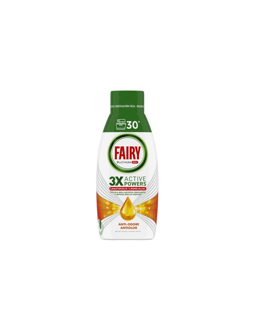 Fairy Platinum Gel Lavastoviglie Antiodore ml.600