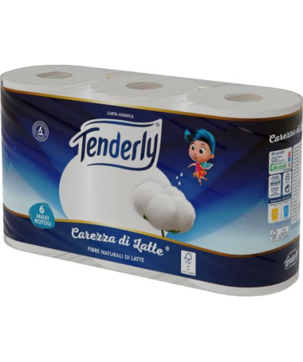 Tenderly Carta Igienica Carezza Di Latte 6 Rotoli 2 Veli Bianca