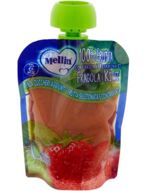 MELLIN POUCH FRAGOLA KIWI 100%FRUTTA SENZA ZUCCHERI
