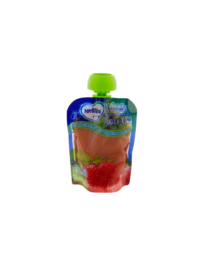 MELLIN POUCH FRAGOLA KIWI 100%FRUTTA SENZA ZUCCHERI