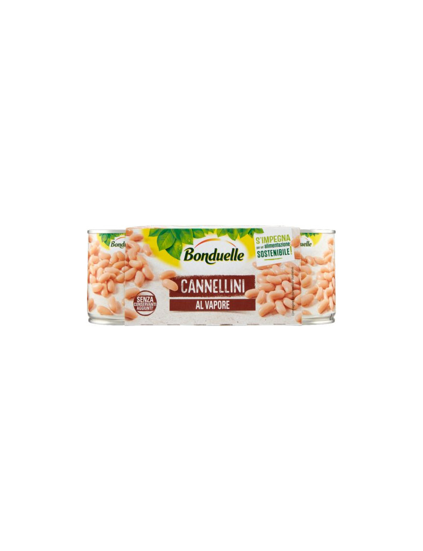 Bonduelle Fagioli Cannellini  Cotti A Vapore gr.175X3